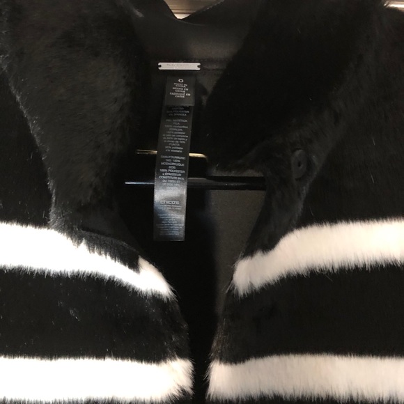 NWOT 🍁 Striped Faux-Fur Vest - Picture 6 of 9